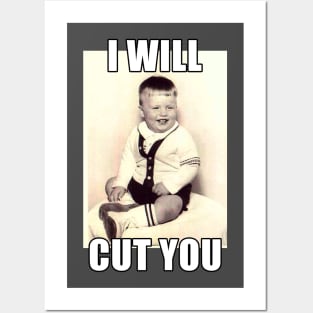 I Will Cut You 60s Toddler Posters and Art